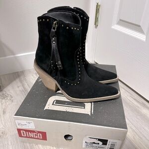 NWT Dingo black leather suede boots size 8.5